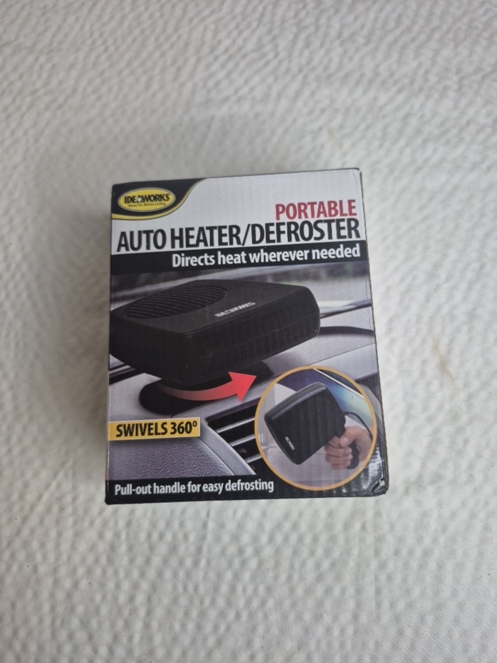 Ideaworks Portable Auto Heater/Defroster New In Box